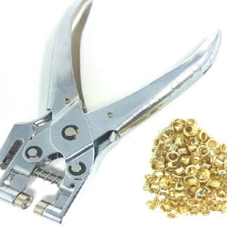 Hand operated eyelet punch