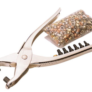 Leather hole making tools with eyelets